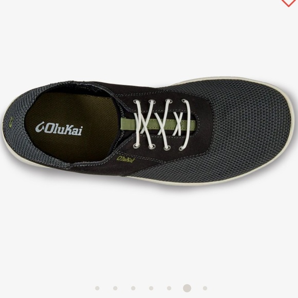 OluKai Nohea Moku Men’s No Tie Boat Shoes in Black - Picture 1 of 16